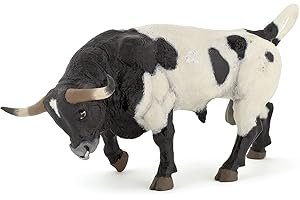 Papo - Figurina animale - Toro texano, Forza della natura, Giocattolo per bambini da 3 anni - Alla scoperta della vita rurale americana e del Rodeo