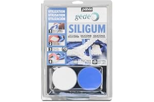 PEBEO Pébéo - Special Siligum Mould Creation Paste - Silicone Moulding Paste, Small Dimensions & Flat Decorations - Silicone For Moulding, Very Quick Setting - 300 G,White (Packaging may vary)