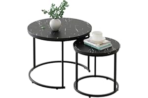 Huhote Coffee Table Round Set of 2 (HM2387)