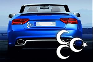 Saphir Design 3 Hilal/Ay 1 Yildiz/Türkiye/Sehr Coole Autoaufkleber / 10x10cm / M122 Farbe Weiss