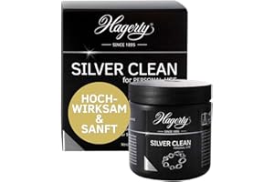 ‎HAGERTY Hagerty Silver Clean Schmucktauchbad für Silberschmuck und versilbertem Schmuck 170ml I Effektiver Schmuckreiniger I Silberschmuck-Reinigungsbad für erneuerten Glanz I mit Korb