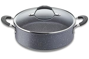Lagostina Hartowanie mineralne patelnia z pokrywką, stal i aluminium z powłoką mineralną+ Ø 26 cm, silikonowe uchwyty, efekt kamienia, nadaje się do wszystkich źródeł ciepła