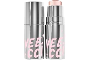 VEECCI Dewy Cream Highlighter Stick, Blendable and Buildable, Radiant Shimmer, Vegan (Champagne, S02)