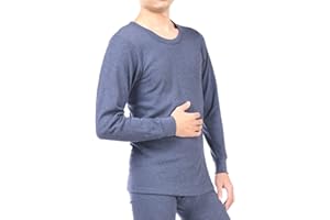 BestSale247 Męski podkoszulek termiczny z polaru, ciepła zimowa bielizna z długim rękawem, bawełna