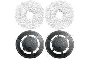 HUAYUWA Relpacement Mopping Halter mit Reinigungstuch Set passend für Ecovacs Deebot X1 Omni/Turbo Staubsauger Zubehör, 2 Reinigungstuch-Halterung + 2 Reinigungstücher