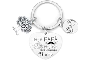 VZIUYTRE Regalo Papà Regalo Uomo Regalo di Papà Portachiavi di Papà Portachiavi del Papà Regalo della festa del Papà Regalo Papa Compleanno del Papà portachiavi da uomo