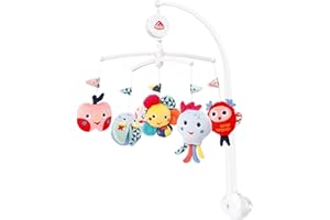 Fehn Música móvil COLOR Friends - Mobile a carica con melodia Ensueño y figuras para tranquilizar y entretener - con fijación a la cama para bebés de 0 a 5 meses