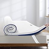 Bedstory Topper 160x190, Altezza 5 cm, Topper Matrimoniale Memory Foam di Gel Rinfrescante, Coprimaterasso con 4 Angoli Elast