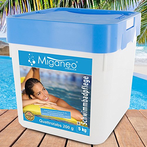 Miganeo® 4 x 5 kg Multitabs 200g, für Pool,5 in 1 Chlor, Ph, Alegezid,Flockung (20 kg) - 3