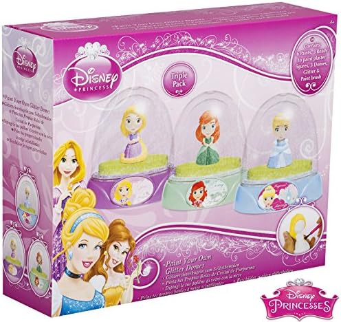 Creative Toys for Kids / Children i360 Princess 3 Pack Paint Your Own Glitter Dome