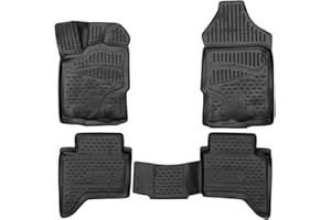 ELEMENT Alfombrillas 3D para Ford Ranger SuperCrew 2019- | Pickup | Alfombrillas Coche | 4 Piezas