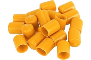 TUCKBOLD Wheel Lug Nut Bolt Cylindrical Shape Exterior Rims Tire Nut Screws Dust Cap Cover Nut Protection Yellow 20pcs 17mm PVC