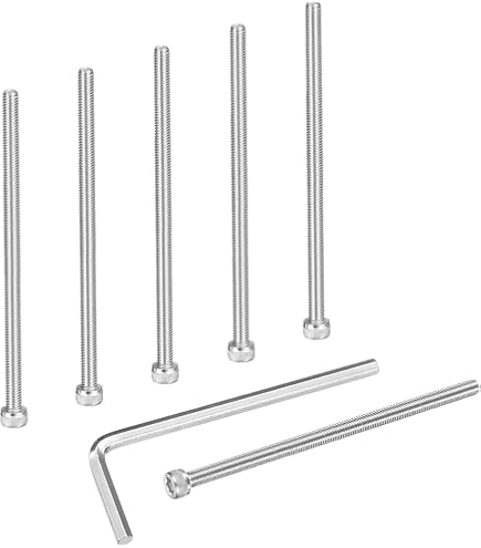 Sourcingmap M8 X 55mm Threaded Hex Socket Head Cap Screw Bolt Bronze Tone 6 Pcs - View #8