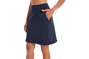 Jhsnjnr – Jupe-short de golf pour femme avec poches, longueur genou, taille élastique, jupe de tennis athlétique