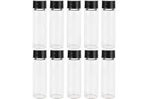 LCOUACEO 25 Stück 30ml/1oz Transparente Glasflaschen, Probierfläschchen aus Klarglas, Zur Lagerung von Proben, ätherischen Ölen und Pulvern im Labor