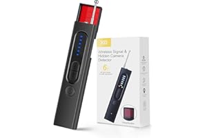 ELSMAOL Hidden Camera Detector, Bug Detector Anti Spy, 4 Detection Modes & 5 Sensitivity Levels, RF Bug Detector with GPS Tracker Finder, for Hotel Bathroom Office Car Travel, 30H Working Time