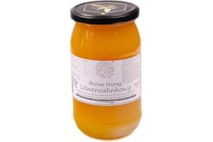 ‎NATURAL FOOD NATURAL FOOD Roher Honig - Direkt vom Imker - Roh Natürlich - Ohne Zusätze - Ungefiltert - Nicht Geschleudert oder Erhitzt - Geschenkidee - 1,1 KG - Löwenzahnhonig