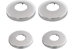 CHSEROK 4 Stück Wasserhahn Rosette, Innendurchmesser 25 mm / 32 mm Rosette Armatur, Edelstahl Verchromt Rosette kann für Rohr, Duschwanne, Sanitärinstallation Verwendet Werden