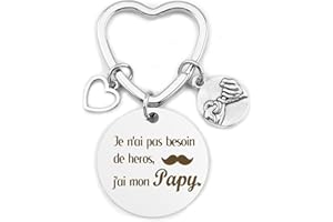 Porte clef Papy Cadeau Papy Porte clé Personnalisé Cadeau Grand Pere Cadeau Noel Original Cadeau pour Papy Cadeaux Papy
