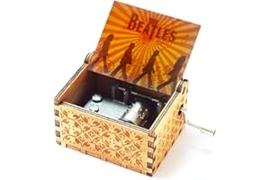 Cuzit The Beatles music box, Let It Be Theme Antique Color Musical Box Hand Crank Wooden Colorful Musical Box Best Gifts For Kids,Friends