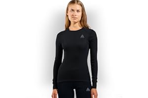 Odlo Thermounterwäsche Damen Active Warm I Langarm Thermoshirt I Warme Skiunterwäsche
