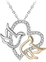 Swarovski Elements 925 Sterling Silver Heart Dove Pendant Necklace for Women Gift JRosee Jewelry JR540