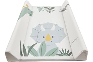 Sterntaler Fasciatoio Dino Rexi – con motivo dinosauro – 50 x 70 cm – igienico e facilita il fasciatoio, materiale facile da pulire e lavabile, ecru