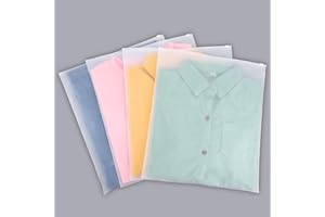 Svaldo Bolsa Ropa Viaje, 50 Piezas 35 * 40cm Bolsos Transparentes Esmeriladas, para Guardar Ropa en la Maleta, Accesorios Viaje (Sin Orificios de Ventilación)