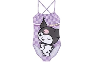 LA ESENCIA Hello Kitty Kuromi Costume da Bagno per Ragazzi, Costume Intero per Bambina, Taglie 3 a 12 Anni
