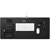 Spigen Regnum B&uuml;y&uuml;k Boy 90x40cm Mouse Pad Vegan Deri + Kablo D&uuml;zenleyici LD302M Siyah - APP05267 (Spigen TR Garantili)