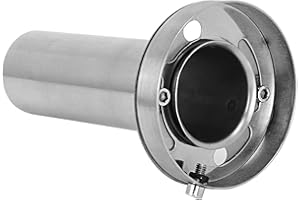 KUULEYN Car Silencer,Round Exhaust Muffler Tip,Car Removable Silencer Muffler,Car Stainless Stee Adjustable Round Head Exhaust Muffler Silencer Car Modification(4in)