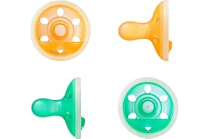 Tommee Tippee Bröstliknande Nattglansnapp, 6-18m, 4-pack, Lätt, Endelad Silikondesign