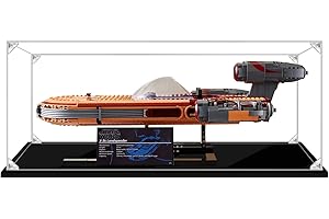 GUANGZHOU Vitrine pour Lego Luke Skywalkers Landspeeder, vitrine en Acrylique pour Lego 75341 (modèle Non Inclus), Taille : 55 x 35 x 25 cm