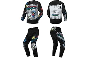 MENDLOR Motocross Jersey Pant Combo Mx Gear Set Mens Women Dirt Bike Enduro Offroad Riding Ride Racewear Racing Adult