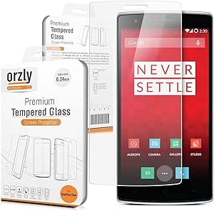 Orzly OnePlus One Premium Protective Screen Film - 0.24 mm Tempered Glass Screen Protector for One Plus One Smartphone (Alias:'One' Mobile Phone model from One Plus) - 2014