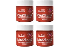4 x La Riche Directions Semi-Permanent Hair Color Bote de 100 ml (Tangerine)
