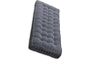 uyeoco Cojin para Banco Exterior Interior Cojin Jardin Cojin de Banco Grueso, Cojines para Bancos para Terraza Balcón Palet Comedor Columpios(Color:Dark Gray,Size:100x50cm)