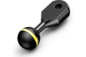Sea Frogs Adaptateur YS en aluminium de 5,08 cm - Bras sphérique de 1" pour connecter un stroboscope/lumière vidéo à un boîtier sous-marin