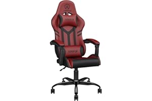 JOYFLY Gaming Chairs Gamer Chair, Game Chair Ergonomic Racing Style with High Back, Height adjustable, Class-4 Gas Lift, for Boys Adults Teens(Red)