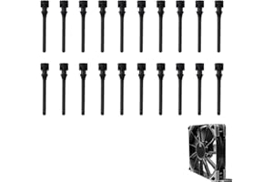 TUKNN Vis de Ventilateurs en Silicone, Supports de Ventilateur en Caoutchouc, Ventilateur en Silicone Anti-Bruit, Supports de Ventilateur Anti Vibrations, Silicone Anti-Bruit Pour Boîtier PC, Noir, 20PCS