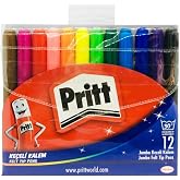 Pritt Yıkanabilir Jumbo Ke&ccedil;eli Kalem Seti, 12 Renk