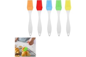 TRITMI 5 Pezzi Pennello da Cucina in Silicone, Pennelli Cucina in Silicone Pennello per Dolci, Resistenti al Calore, per Cucinare, Barbecue, Torte, Pane, Eccetera, Cottura al Forno, Pennelli Barbecue