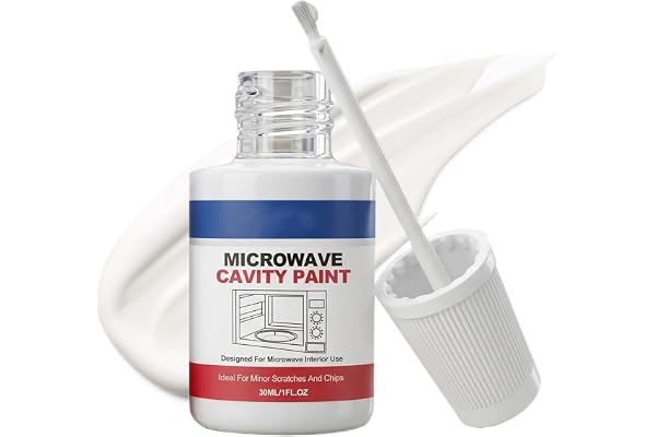 Mikrovågsfärgad interiör, 30 ml applikation reparationslack, hög glans | Mikrovågsvågsbeläggning, 30 ml reparationsmålningshjälp lämpliga interiörområden while supporting Appliance Underhåll