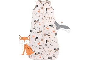 SCHLUMMERSACK Slumbersac Sacco nanna neonato 0.5 Tog in Mussola | Sacco a pelo bambini leggero | Sacco nanna estivo