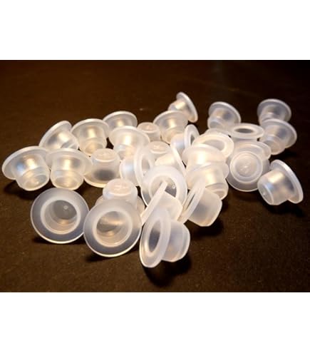 Gedotec Lot De 50 Capuchons De Vis Ronds En Plastique Blanc RAL 9010