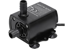 DEPISUTA Zatapialna Pompa Wodna, DC 5 V 4,8 W 300 L/h Mini Pompa Głębinowa Cicha Mała Pompa Fontannowa Regulowana Pompa Wodna do Fontanny z Interfejsem USB do Hydroponiki, Stawów, Akwariów