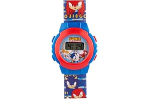 Coriex Zegarki dziecięce – modne cyfrowe zegarki dla dzieci: stylowe i praktyczne dla chłopców | godzina i data w różnych wzorach, Sonic, Pasek