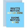 Central 23 Biglietto di auguri per il 21° compleanno per uomini – Età 21 – Divertente biglietto di auguri per lui, figlio, fratello – con adesivi divertenti
