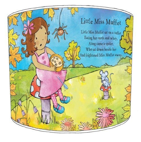 Preisvergleich Produktbild Premier Lampenschirme - Durchmesser 25cm Little Miss Muffet Nursery Rhyme Kinderlampenschirme