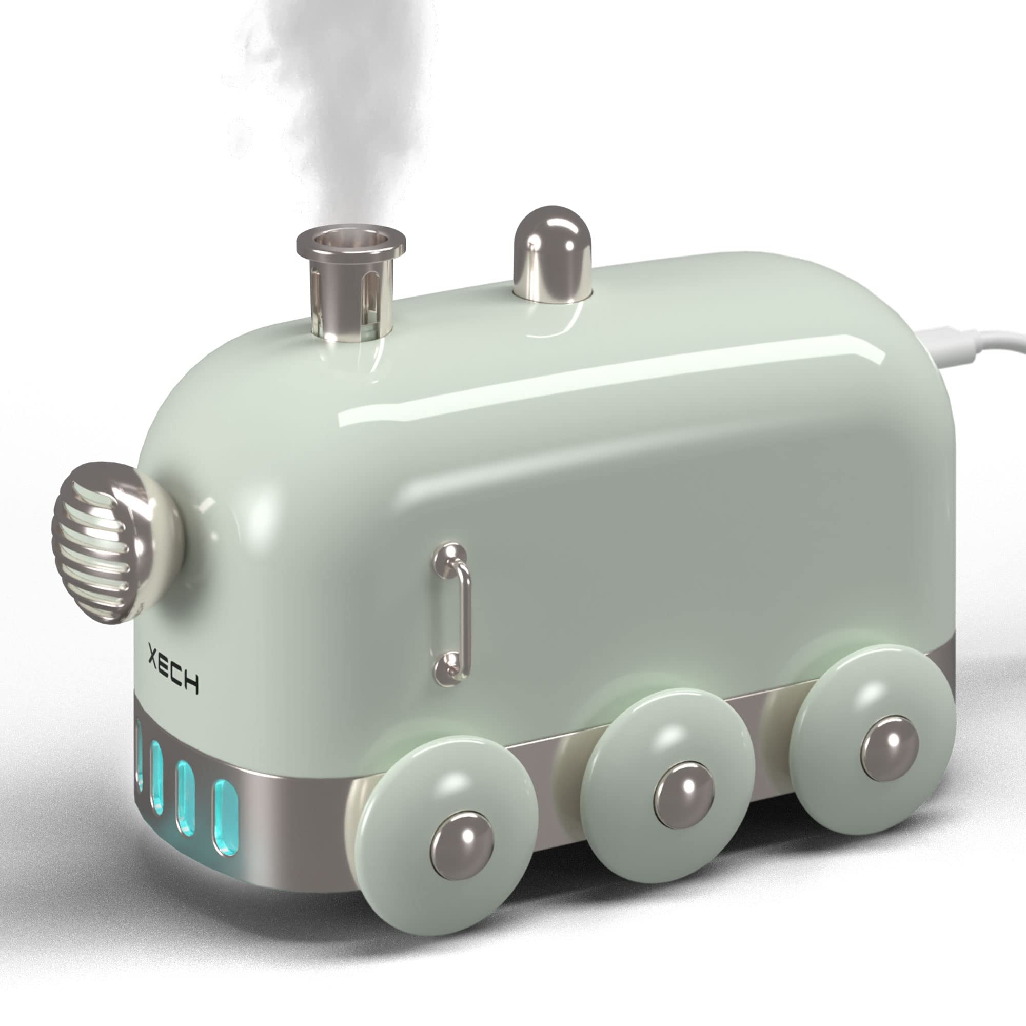 Xech Air Humidifier For Room&Aroma Diffuser 350Ml Ceramic Finish Train Shape Locomotive Design For Desktop Office Bedroom (Lo